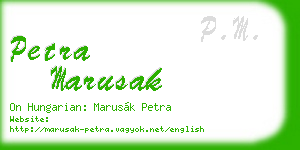 petra marusak business card